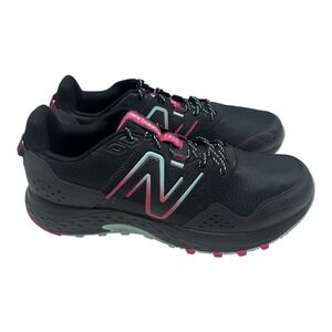 New Balance 410v8 Trail Running Shoes Women Sz 12 D WIDE FIT Black Blue Sneakers